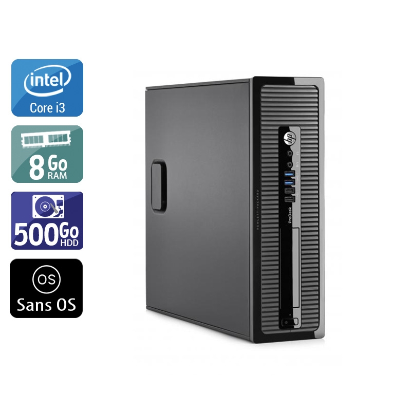 HP ProDesk 400 G2 SFF i3 8Go RAM 500Go HDD Sans OS