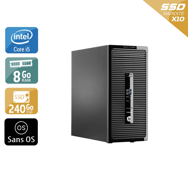 HP ProDesk 490 G2 Tower i5 8Go RAM 240Go SSD Sans OS