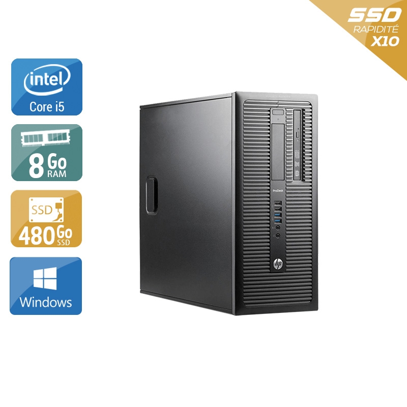 HP ProDesk 600 G1 Tower i5 8Go RAM 480Go SSD Windows 10