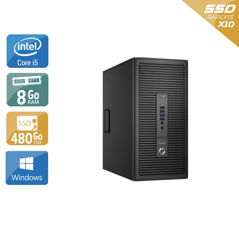 HP ProDesk 600 G2 Tower i5 Gen 6 8Go RAM 480Go SSD Windows 10