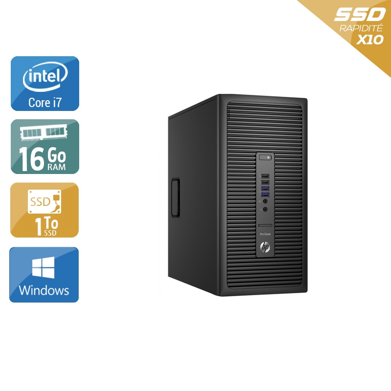 HP ProDesk 600 G2 Tower i7 Gen 6 16Go RAM 1To SSD Windows 10