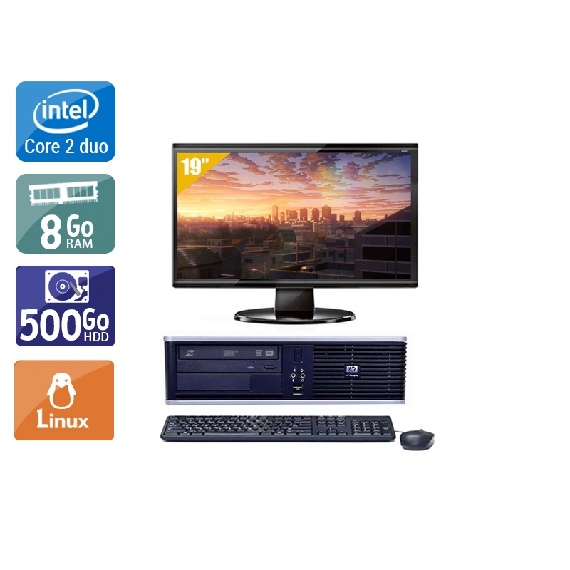 Acheter HP Compaq dc7900 SFF Core 2 Duo + Écran - 19'' 8Go RAM 500Go HDD Linux Bon étatOccasion certifiée reconditionnée - 224,17 € HP Compaq dc7900 SFF Core 2 Duo + Écran - 19'' 8Go RAM 500Go HDD Linux Bon étatOccasion certifiée reconditionnée - reconditionné disponible sur Kiatoo