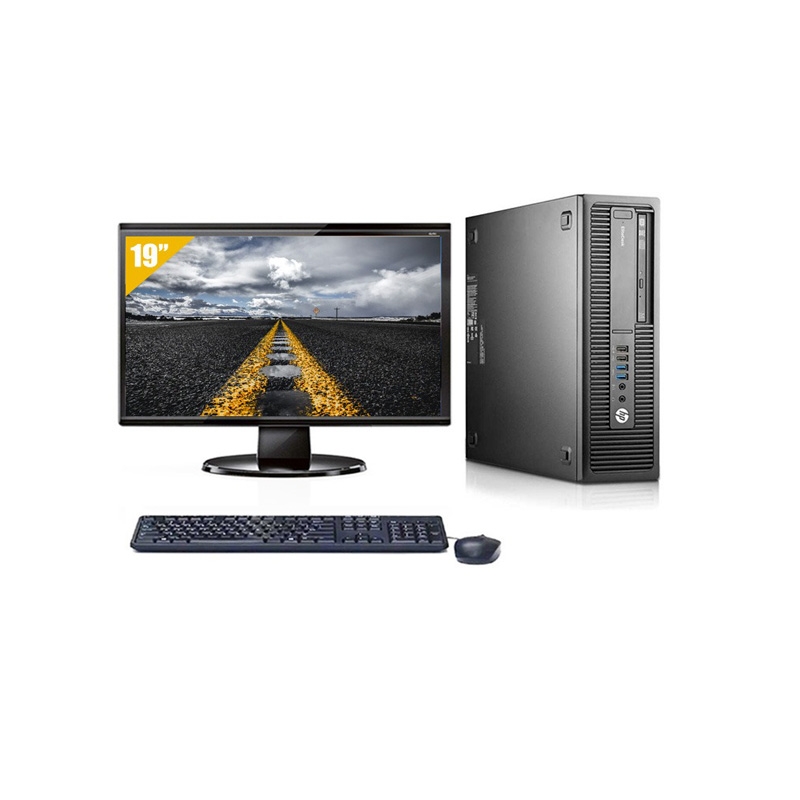 HP EliteDesk 800 G1 SFF i3 avec Écran 19 pouces 8Go RAM 500Go HDD Linux