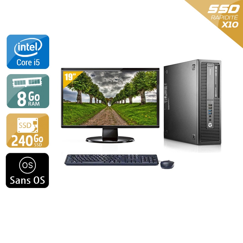Acheter HP EliteDesk 800 G1 SFF i5 + Écran - 19'' 8Go RAM 240Go SSD Sans OS Bon étatOccasion certifiée reconditionnée Bon état - 224,17 € HP EliteDesk 800 G1 SFF i5 + Écran - 19'' 8Go RAM 240Go SSD Sans OS Bon étatOccasion certifiée reconditionnée Bon état - reconditionné disponible sur Kiatoo