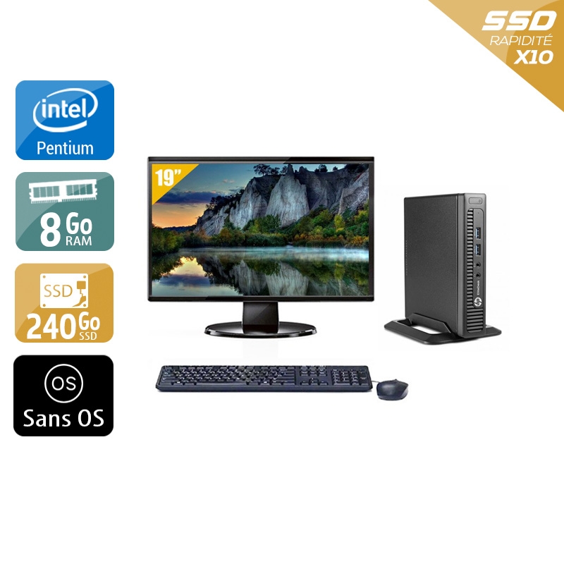Acheter HP EliteDesk 800 G1 TINY Pentium G Dual Core + Écran - 19'' 8Go RAM 240Go SSD Sans OS Bon étatOccasion certifiée reconditionnée Bon état - 224,17 € HP EliteDesk 800 G1 TINY Pentium G Dual Core + Écran - 19'' 8Go RAM 240Go SSD Sans OS Bon étatOccasion certifiée reconditionnée Bon état - reconditionné disponible sur Kiatoo