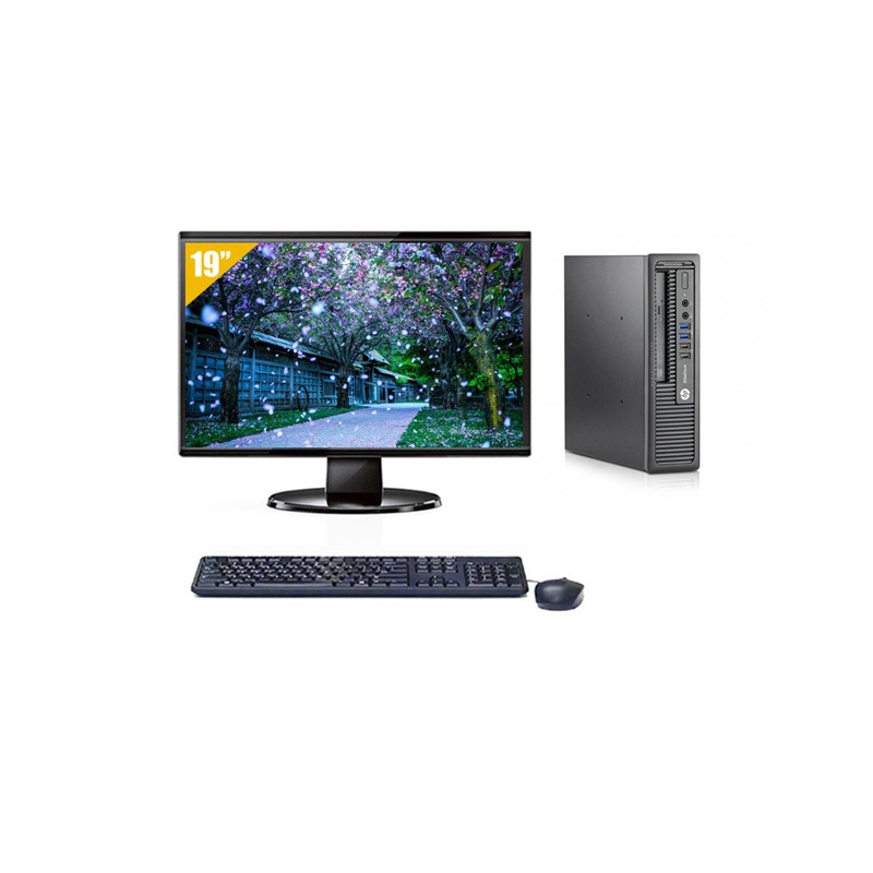 HP EliteDesk 800 G1 USDT i5 avec Écran 19 pouces 8Go RAM 500Go HDD Linux