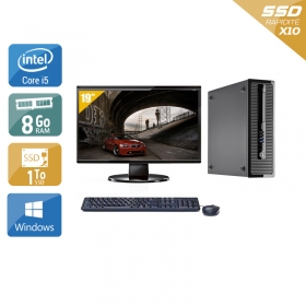 HP ProDesk 400 G1 SFF i5 avec Écran 19 pouces 8Go RAM 1To SSD Windows 10
