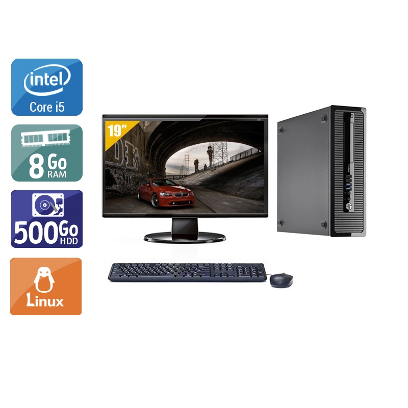 HP ProDesk 400 G1 SFF i5 + Écran - 19'' 8Go RAM 500Go HDD Linux  Bon étatOccasion certifiée reconditionnée Bon état -  reconditionné disponible sur Kiatoo