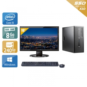 HP ProDesk 600 G1 Tower i5 avec Écran 19 pouces 8Go RAM 240Go SSD Windows 10