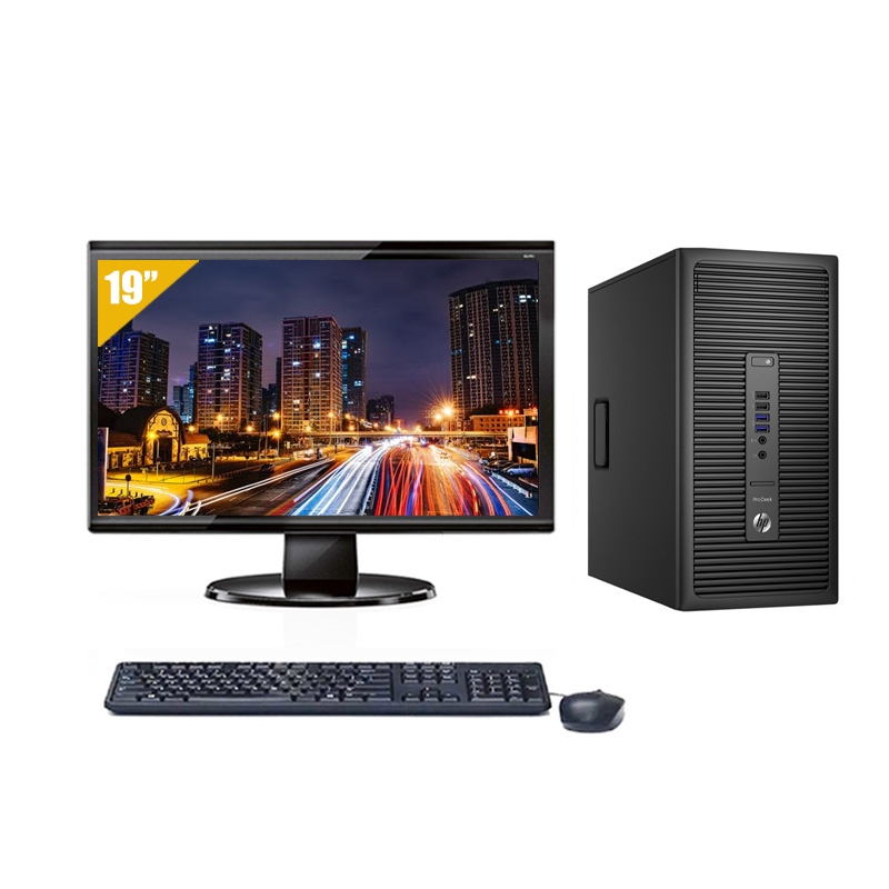 HP ProDesk 600 G2 Tower i5 Gen 6 avec Écran 19 pouces 8Go RAM 1To SSD Windows 10