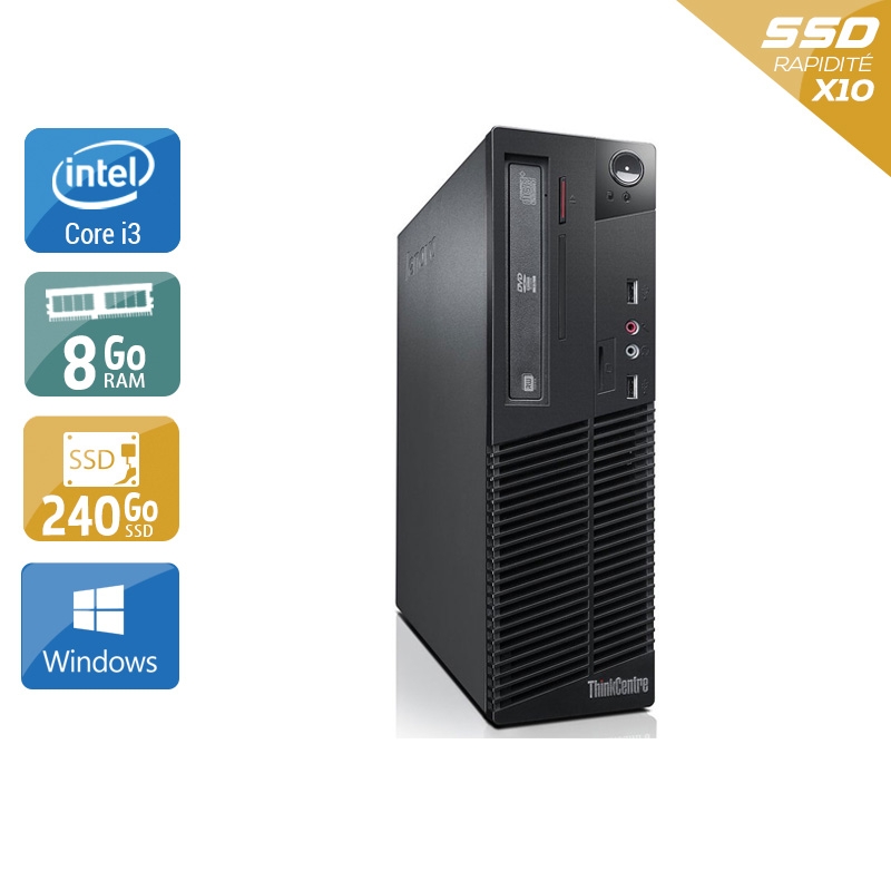 Acheter Lenovo ThinkCentre M81 SFF i3 - 8Go RAM 240Go SSD Windows 10 État correctOccasion certifiée reconditionnée Bon état - 165,83 € Lenovo ThinkCentre M81 SFF i3 - 8Go RAM 240Go SSD Windows 10 État correctOccasion certifiée reconditionnée Bon état - reconditionné disponible sur Kiatoo