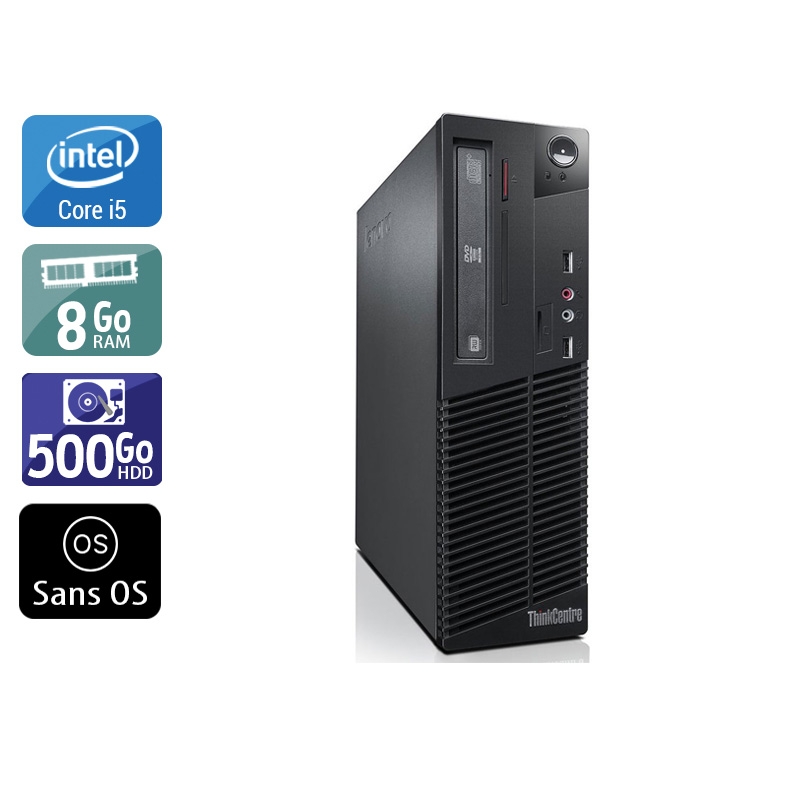 Lenovo ThinkCentre M81 SFF i5 - 8Go RAM 500Go HDD Sans OS  Bon étatOccasion certifiée reconditionnée Bon état -  reconditionné disponible sur Kiatoo