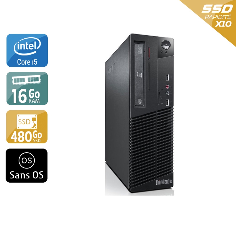 Acheter Lenovo ThinkCentre M81 SFF i5 - 16Go RAM 480Go SSD Sans OS État correctOccasion certifiée reconditionnée Bon état - 240,83 € Lenovo ThinkCentre M81 SFF i5 - 16Go RAM 480Go SSD Sans OS État correctOccasion certifiée reconditionnée Bon état - reconditionné disponible sur Kiatoo