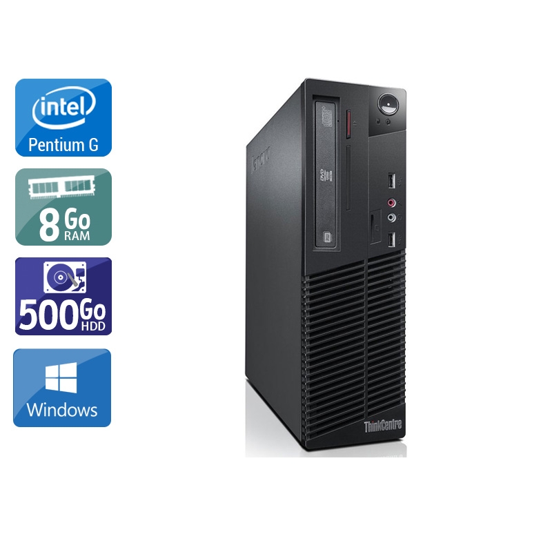 Lenovo ThinkCentre M81 SFF Pentium G Dual Core - 8Go RAM 500Go HDD Windows 10  Très bon étatOccasion certifiée reconditionnée Bon état -  reconditionné disponible sur Kiatoo