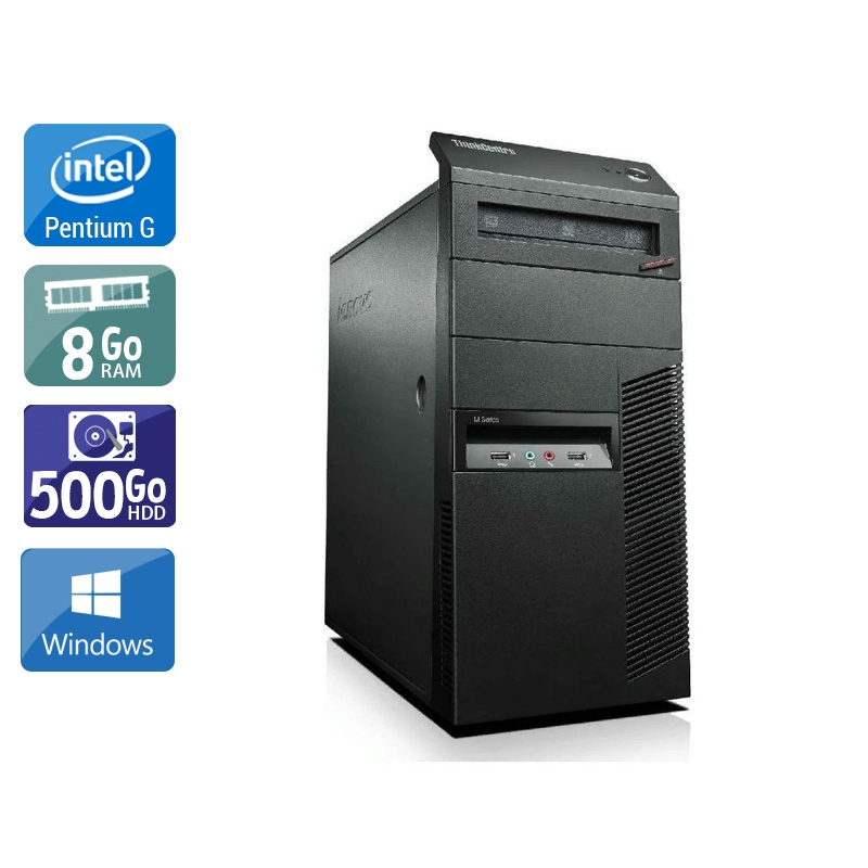 Lenovo ThinkCentre M81 Tower Pentium G Dual Core - 8Go RAM 500Go HDD Windows 10  Bon étatOccasion certifiée reconditionnée Bon état -  reconditionné disponible sur Kiatoo