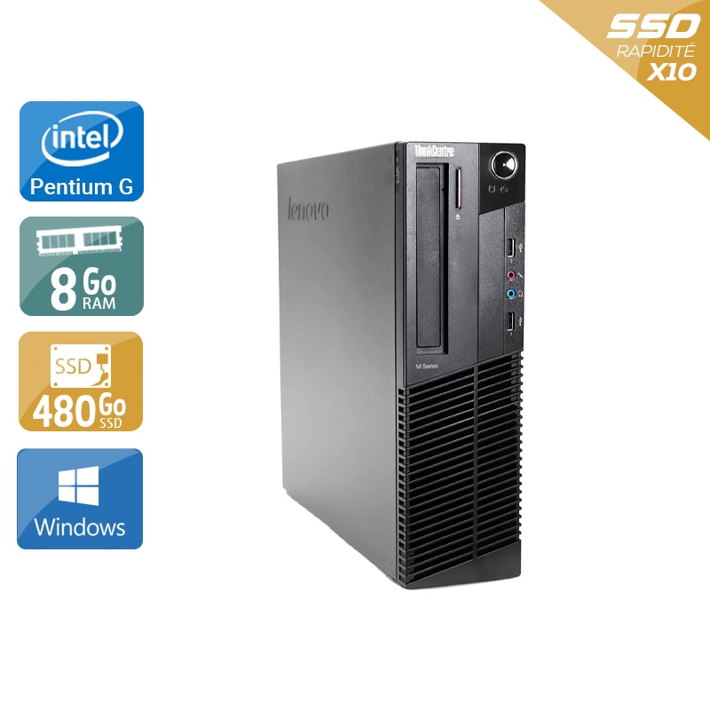 Acheter Lenovo ThinkCentre M83 SFF Pentium G Dual Core - 8Go RAM 480Go SSD Windows 10 Bon étatOccasion certifiée reconditionnée Bon état - 232,50 € Lenovo ThinkCentre M83 SFF Pentium G Dual Core - 8Go RAM 480Go SSD Windows 10 Bon étatOccasion certifiée reconditionnée Bon état - reconditionné disponible sur Kiatoo
