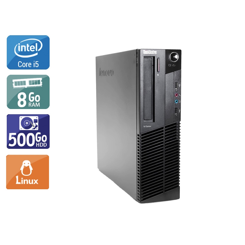 Lenovo ThinkCentre M90 SFF i5 - 8Go RAM 500Go HDD Linux  Très bon étatOccasion certifiée reconditionnée Bon état -  reconditionné disponible sur Kiatoo