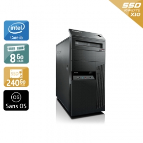 Lenovo ThinkCentre M90 Tower i5 8Go RAM 240Go SSD Sans OS