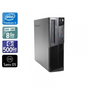 Lenovo ThinkCentre M91 SFF Pentium G Dual Core 8Go RAM 500Go HDD Sans OS