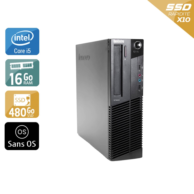 Acheter Lenovo ThinkCentre M92 SFF i5 - 16Go RAM 480Go SSD Sans OS État correctOccasion certifiée reconditionnée Bon état - 240,83 € Lenovo ThinkCentre M92 SFF i5 - 16Go RAM 480Go SSD Sans OS État correctOccasion certifiée reconditionnée Bon état - reconditionné disponible sur Kiatoo