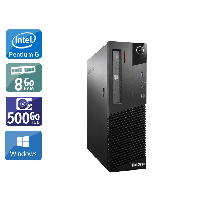 Lenovo ThinkCentre M93 SFF Pentium G Dual Core 8Go RAM 500Go HDD Windows 10