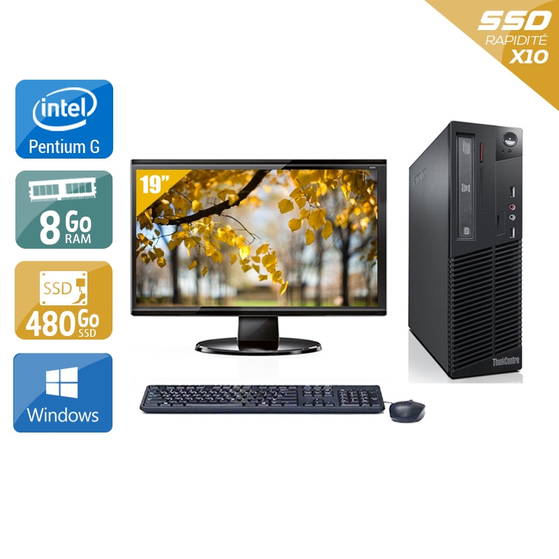 Acheter Lenovo ThinkCentre M73 SFF Pentium G Dual Core + Écran - 19'' 8Go RAM 480Go SSD Windows 10 Bon étatOccasion certifiée reconditionnée Bon état - 265,83 € Lenovo ThinkCentre M73 SFF Pentium G Dual Core + Écran - 19'' 8Go RAM 480Go SSD Windows 10 Bon étatOccasion certifiée reconditionnée Bon état - reconditionné disponible sur Kiatoo