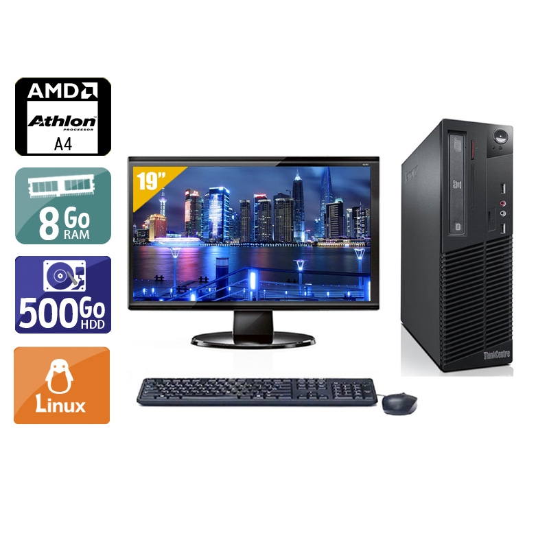 Acheter Lenovo ThinkCentre M78 SFF AMD A4 + Écran - 19'' 8Go RAM 500Go HDD Linux Bon étatOccasion certifiée reconditionnée Bon état - 224,17 € Lenovo ThinkCentre M78 SFF AMD A4 + Écran - 19'' 8Go RAM 500Go HDD Linux Bon étatOccasion certifiée reconditionnée Bon état - reconditionné disponible sur Kiatoo