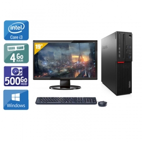 Lenovo ThinkCentre M800 SFF i3 Gen 6 avec Écran 19 pouces 4Go RAM 500Go HDD Windows 10