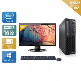 Lenovo ThinkCentre M81 SFF i5 avec Écran 19 pouces 16Go RAM 1To SSD Windows 10