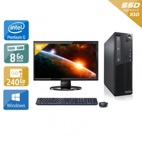 Lenovo ThinkCentre M81 SFF Pentium G Dual Core avec Écran 19 pouces 8Go RAM 240Go SSD Windows 10