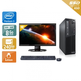 Lenovo ThinkCentre M81 SFF Pentium G Dual Core avec Écran 19 pouces 8Go RAM 240Go SSD Linux