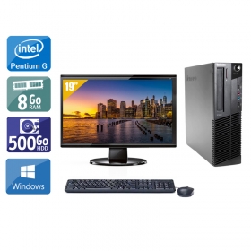 Lenovo ThinkCentre M82 SFF Pentium G Dual Core avec Écran 19 pouces 8Go RAM 500Go HDD Windows 10