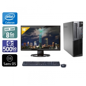 Lenovo ThinkCentre M83 SFF Celeron Dual Core avec Écran 19 pouces 8Go RAM 500Go HDD Sans OS