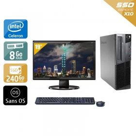 Lenovo ThinkCentre M83 SFF Celeron Dual Core avec Écran 19 pouces 8Go RAM 240Go SSD Sans OS