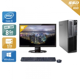 Lenovo ThinkCentre M90 SFF i5 avec Écran 19 pouces 8Go RAM 1To SSD Windows 10
