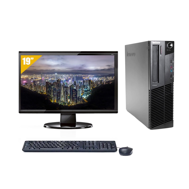 Lenovo ThinkCentre M90 SFF i5 avec Écran 19 pouces 8Go RAM 500Go HDD Sans OS