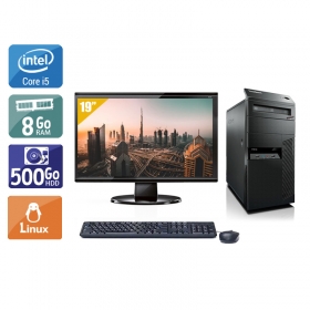 Lenovo ThinkCentre M90 Tower i5 avec Écran 19 pouces 8Go RAM 500Go HDD Linux