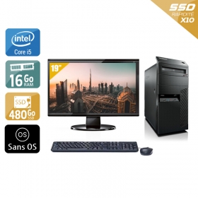Lenovo ThinkCentre M90 Tower i5 avec Écran 19 pouces 16Go RAM 480Go SSD Sans OS