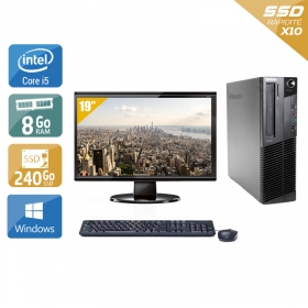 Lenovo ThinkCentre M91 SFF i5 avec Écran 19 pouces 8Go RAM 240Go SSD Windows 10
