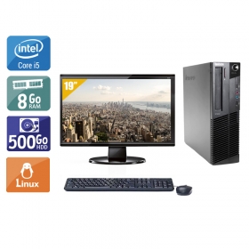 Lenovo ThinkCentre M91 SFF i5 avec Écran 19 pouces 8Go RAM 500Go HDD Linux