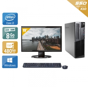 Lenovo ThinkCentre M92 SFF i3 avec Écran 19 pouces 8Go RAM 480Go SSD Windows 10