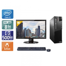 Lenovo ThinkCentre M93 SFF i3 avec Écran 19 pouces 8Go RAM 500Go HDD Linux