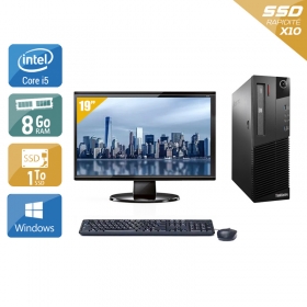 Lenovo ThinkCentre M93 SFF i5 avec Écran 19 pouces 8Go RAM 1To SSD Windows 10
