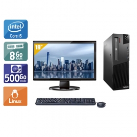 Lenovo ThinkCentre M93 SFF i5 avec Écran 19 pouces 8Go RAM 500Go HDD Linux