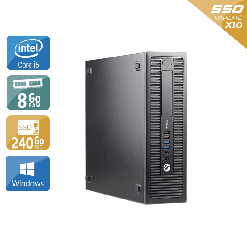 HP ProDesk 600 G2 SFF i5 Gen 6 8Go RAM 240Go SSD Windows 10