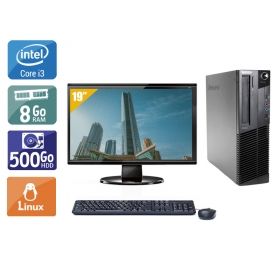 Lenovo ThinkCentre M83 SFF i3 avec Écran 19 pouces 8Go RAM 500Go HDD Linux