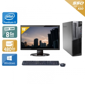 Lenovo ThinkCentre M83 SFF Pentium G Dual Core avec Écran 19 pouces 8Go RAM 480Go SSD Windows 10