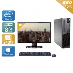 Lenovo ThinkCentre M82 SFF i5 avec Écran 19 pouces 8Go RAM 240Go SSD Windows 10