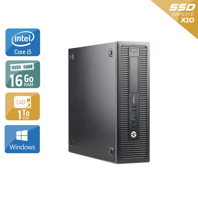 HP ProDesk 600 G1 SFF i5 16Go RAM 1To SSD Windows 10