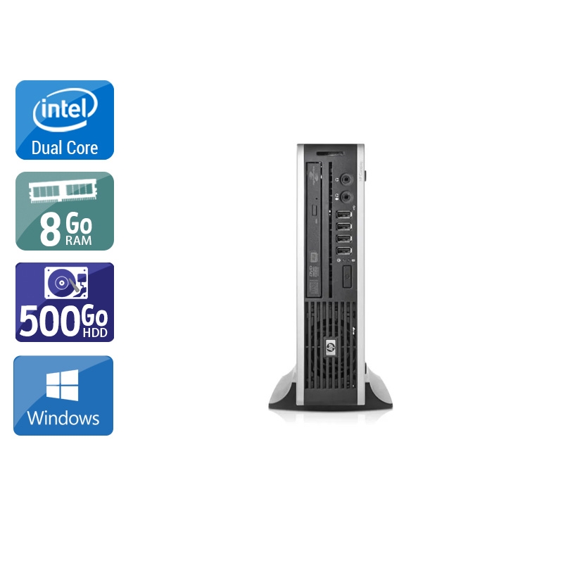 HP Compaq Elite 8000 USDT Dual Core 8Go RAM 500Go HDD Windows 10